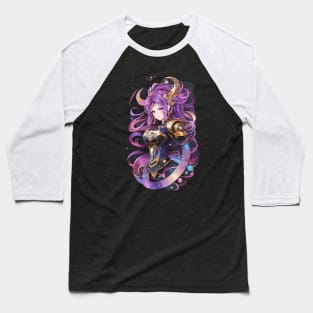 The Healer's Journey: Mesmerizing AI Anime Character Art in Ophiuchus Baseball T-Shirt